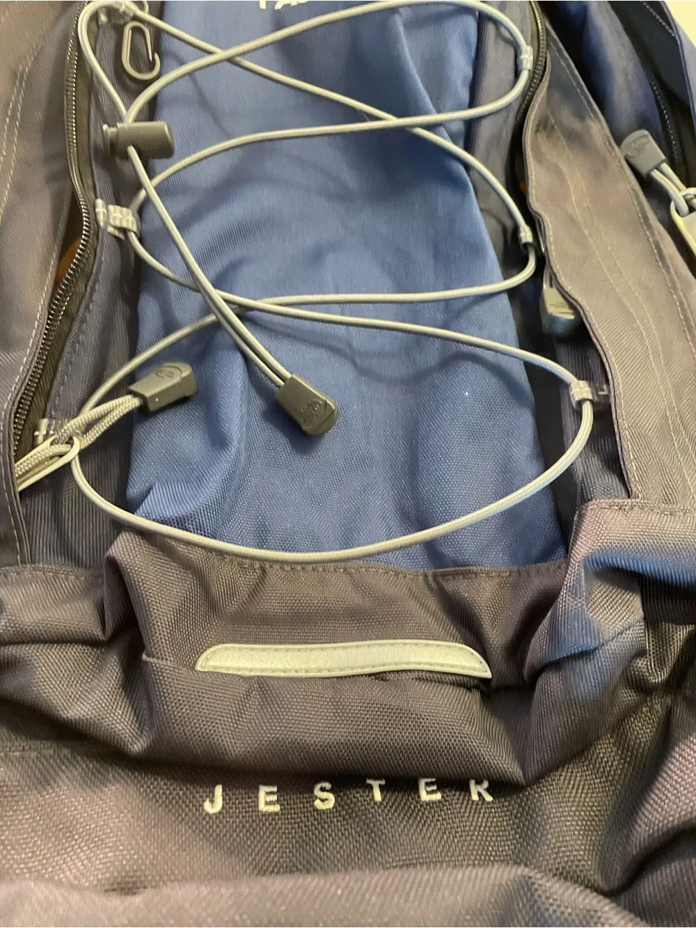 The North Face Jester Backpack Blue Grey Hiking Day Pack Laptop School Bag